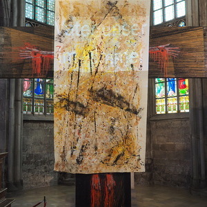 Fastentuch in der Pfarrkirche Freistadt